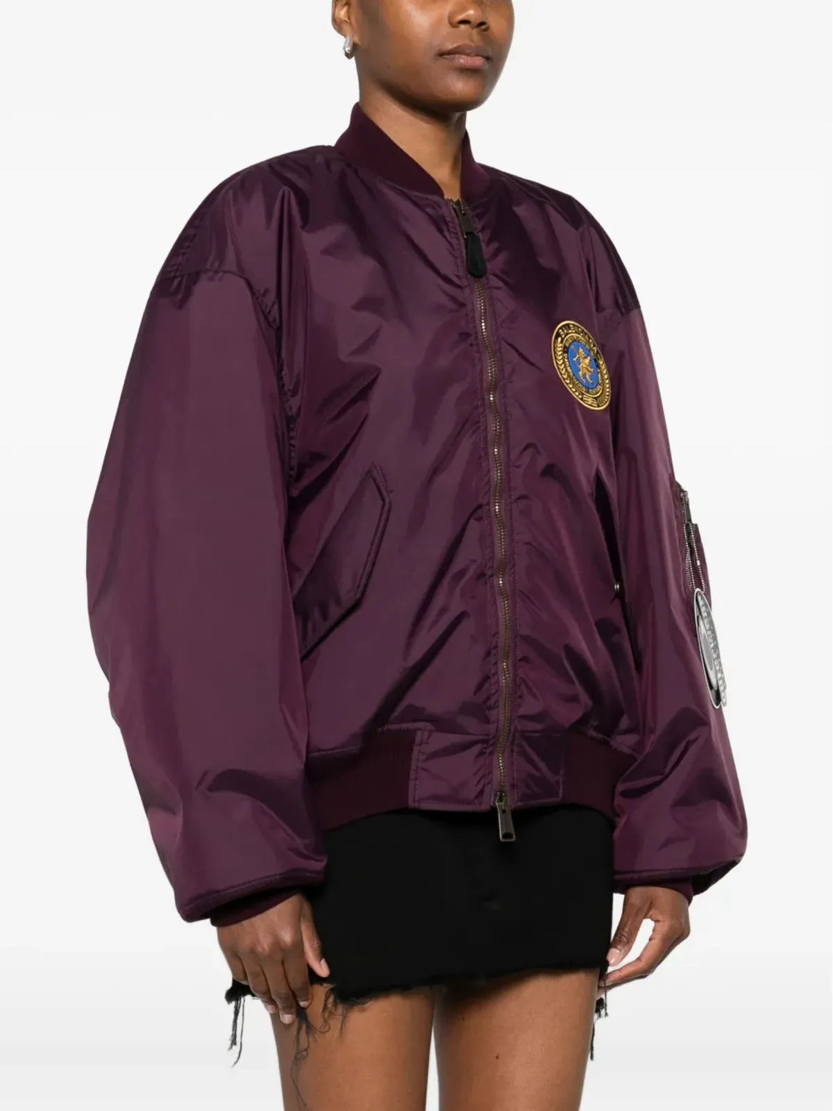 Balenciaga ロゴパッチ ボンバージャケット - Purple - 画像3