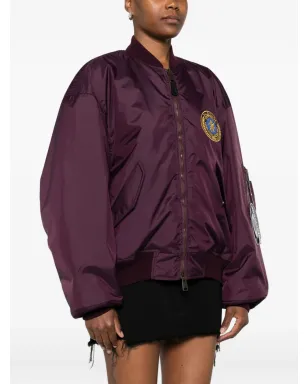 Balenciaga ロゴパッチ ボンバージャケット - Purple - サムネイル3