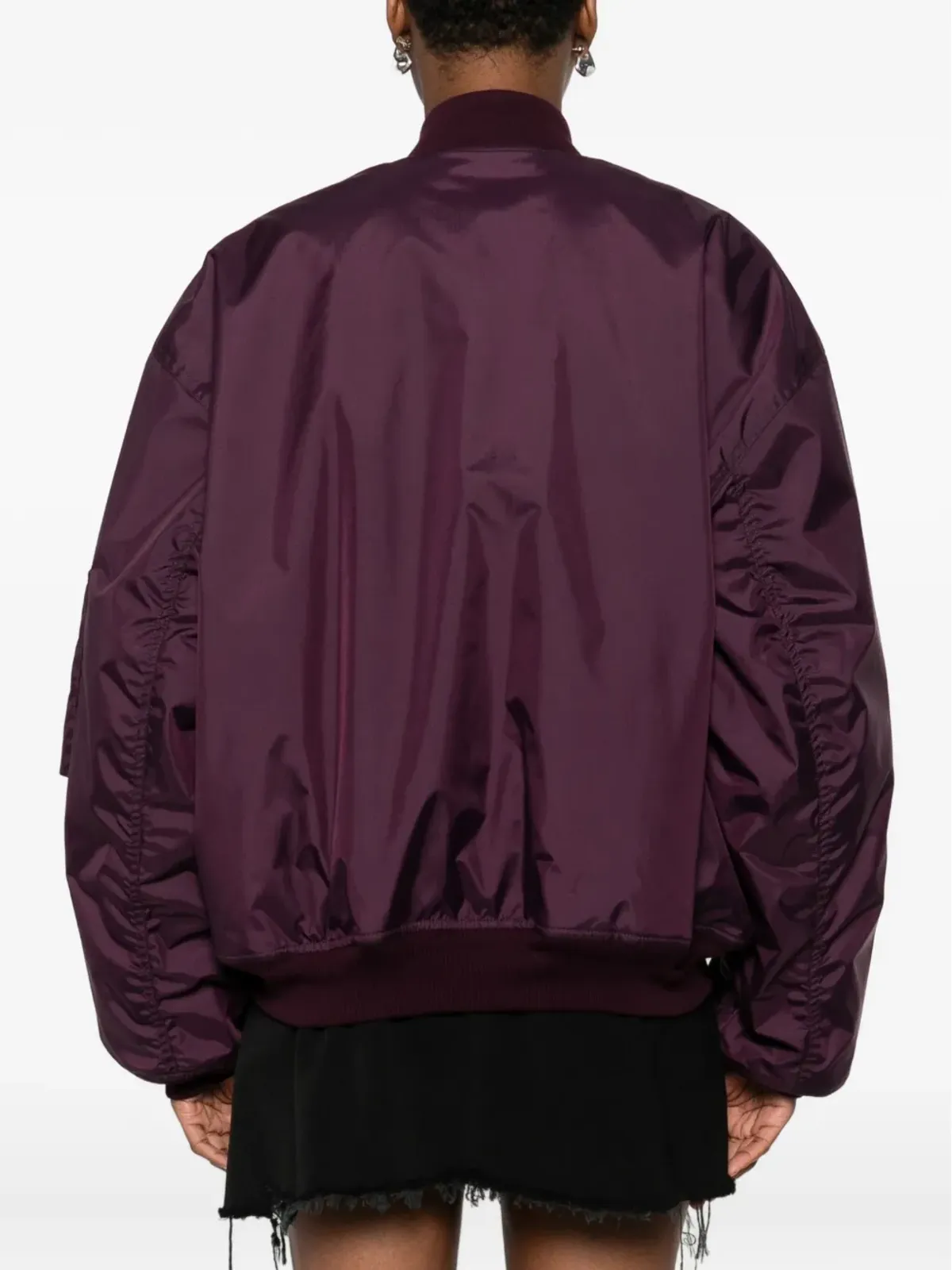 Balenciaga ロゴパッチ ボンバージャケット - Purple - 画像4