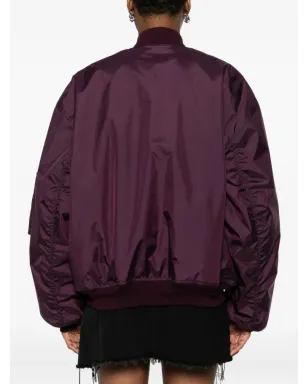Balenciaga ロゴパッチ ボンバージャケット - Purple - サムネイル4