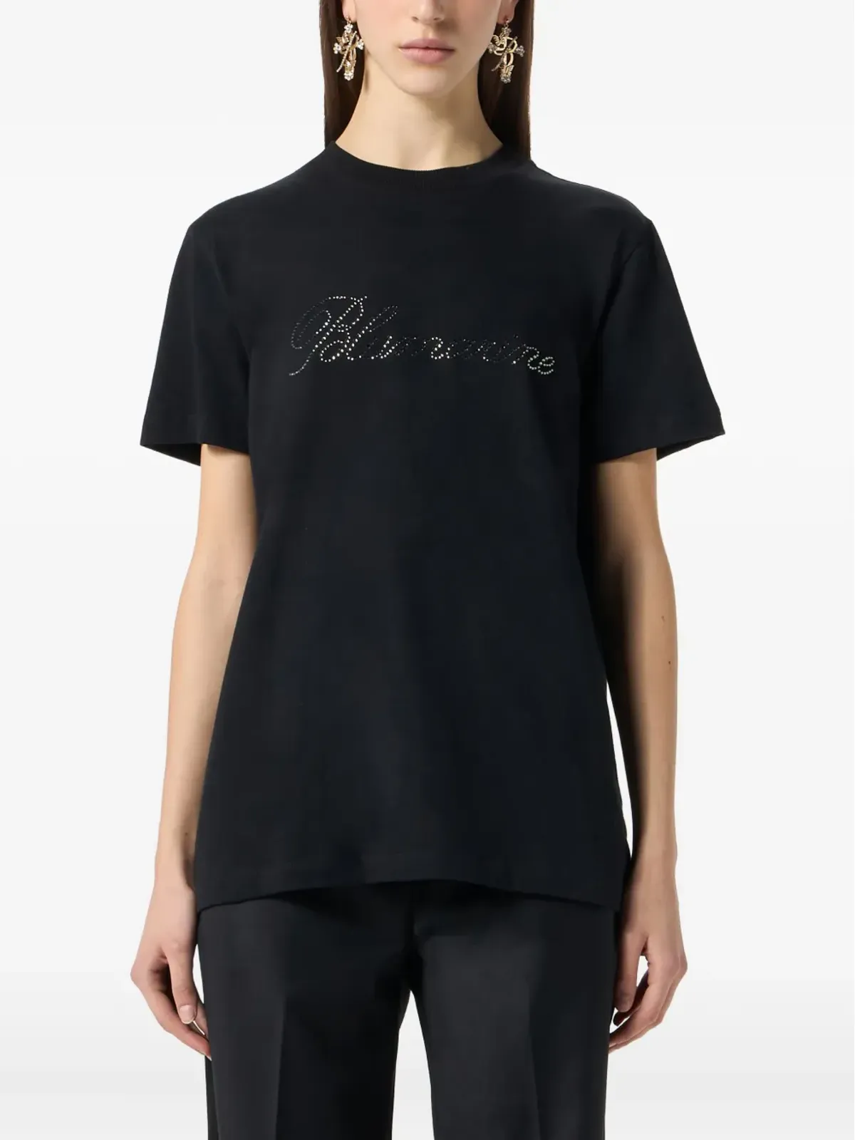 Blumarine ロゴ刺繍Tシャツ - 画像3