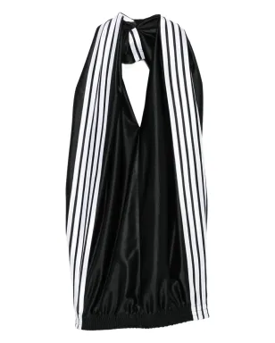 Balenciaga サイドストライプ ミニドレス - ブラック - サムネイル1
