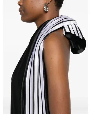 Balenciaga サイドストライプ ミニドレス - ブラック - サムネイル5