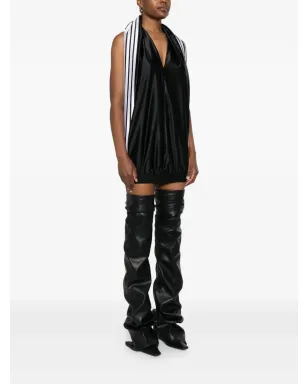 Balenciaga サイドストライプ ミニドレス - ブラック - サムネイル3