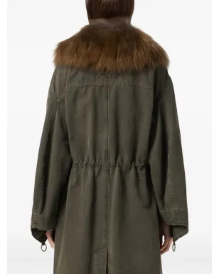 Blumarine ファー付きパーカコート - サムネイル4