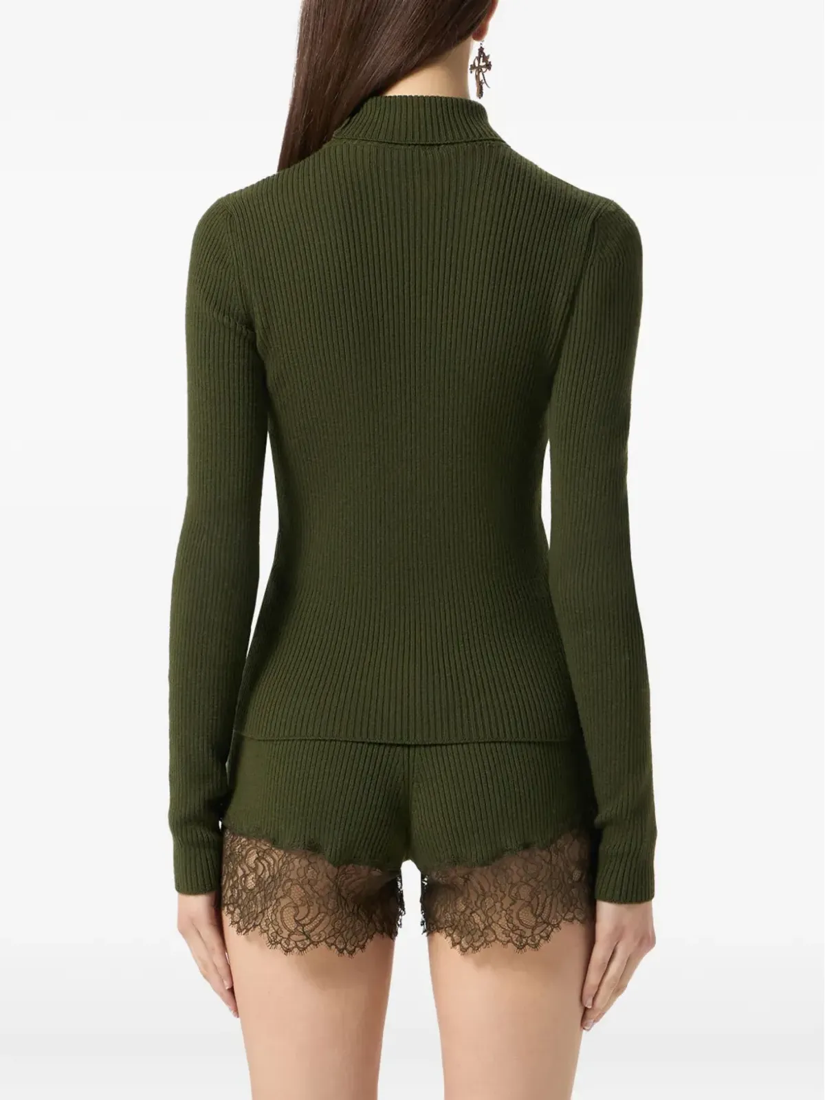 Blumarine リブ編みタートルネックセーター - 画像5