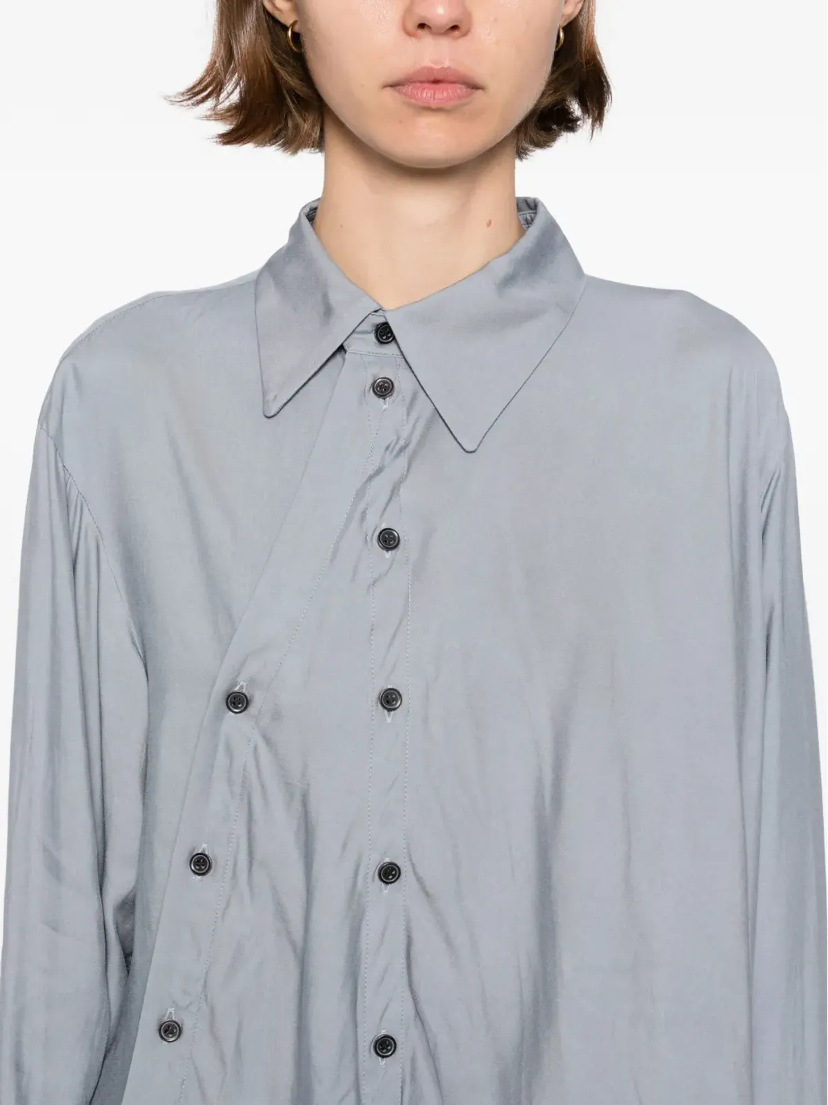 Yohji Yamamoto アシンメトリードレープシャツ - 画像5