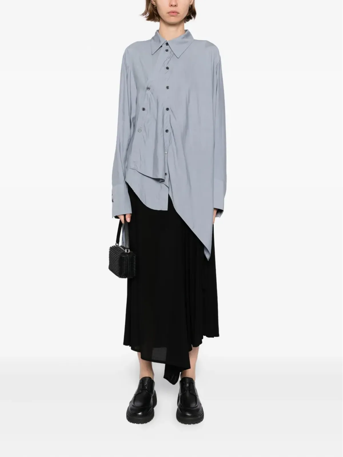 Yohji Yamamoto アシンメトリードレープシャツ - 画像2