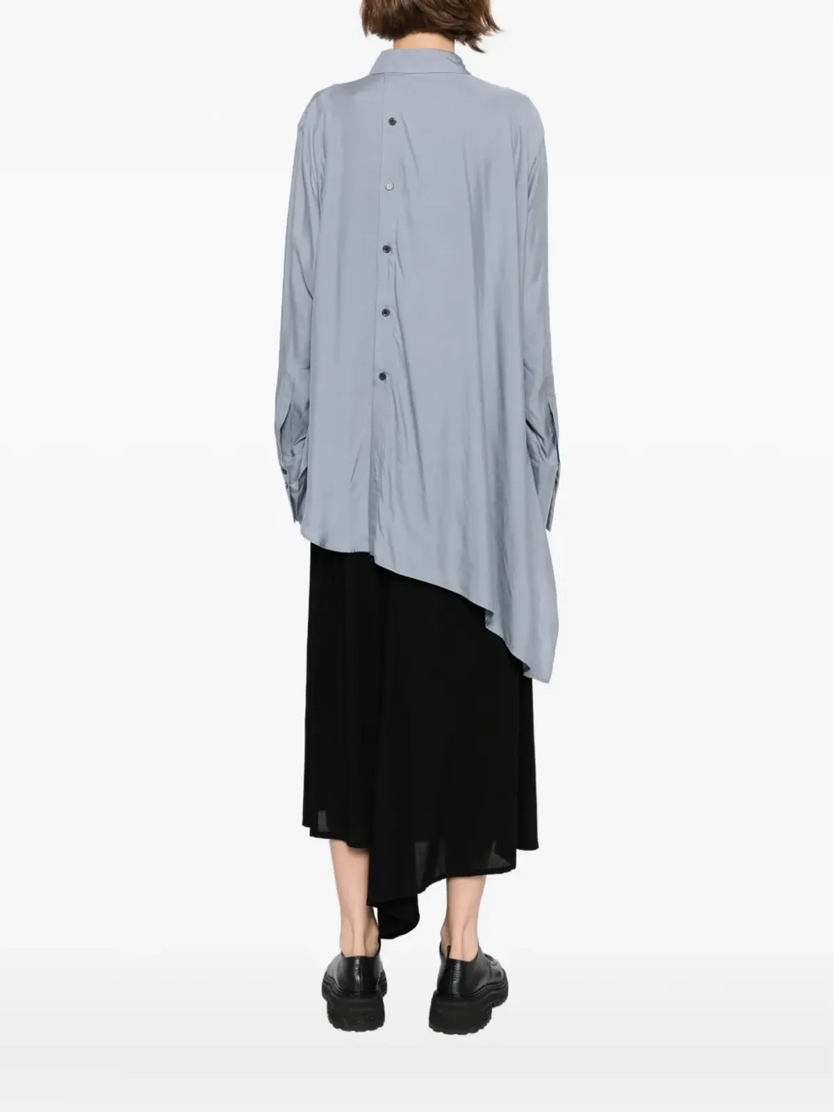Yohji Yamamoto アシンメトリードレープシャツ - 画像4