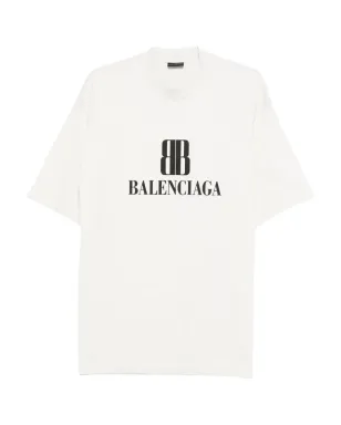 Balenciaga Nano BB コットンTシャツ - グレー - サムネイル1