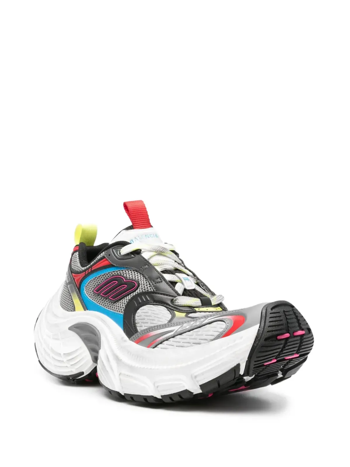 Balenciaga 多面パネルの厚底スニーカー（グレー） - 画像2