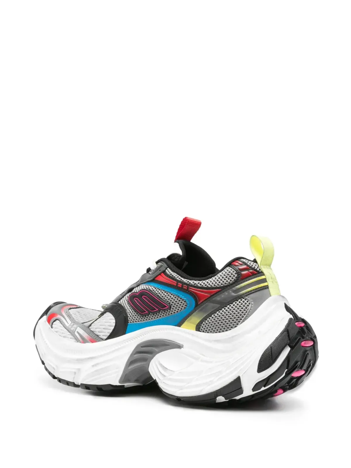 Balenciaga 多面パネルの厚底スニーカー（グレー） - 画像3
