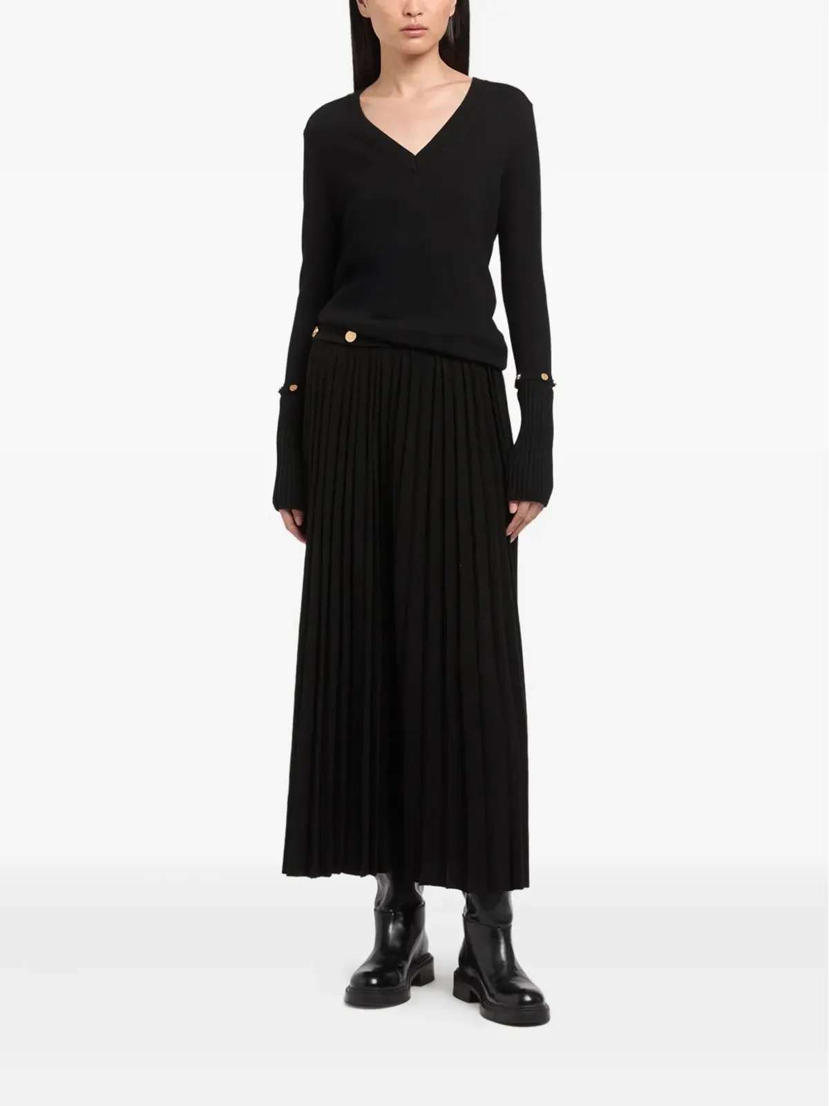 Ports 1961 プリーツ入りマキシスカート - 画像2