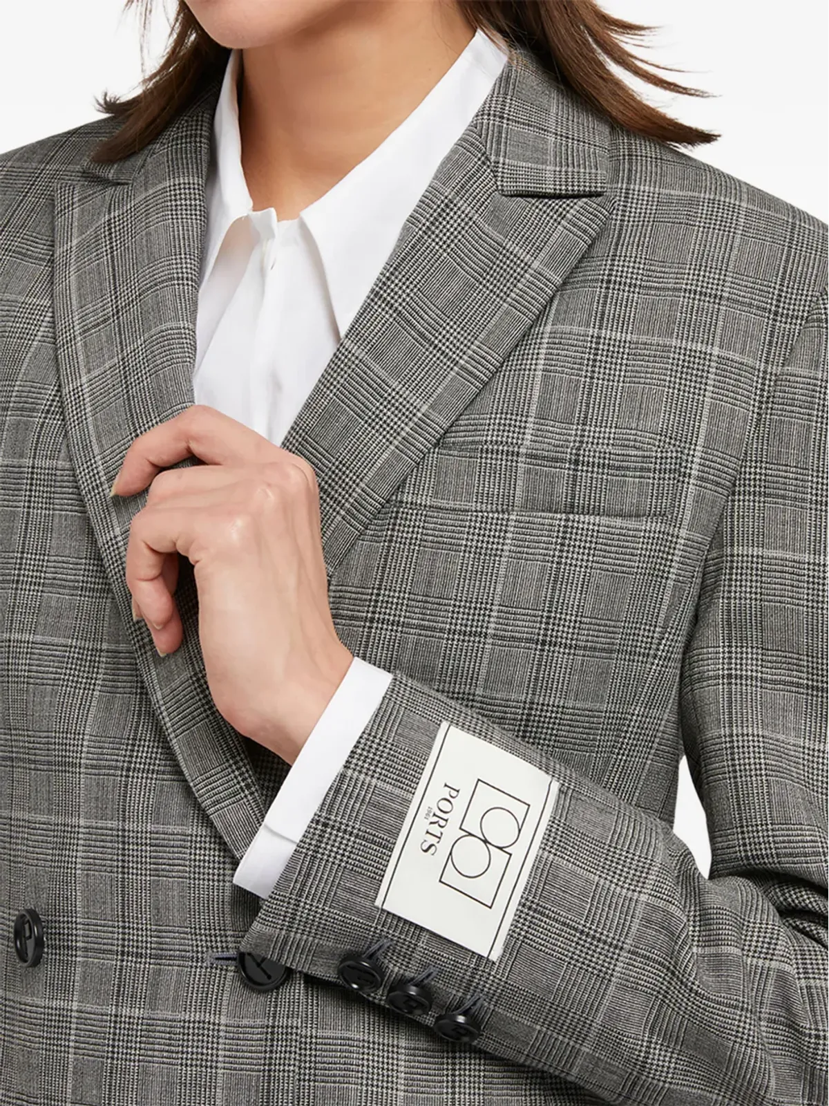 Ports 1961 ダブルブレスト チェック柄ブレザー - 画像4