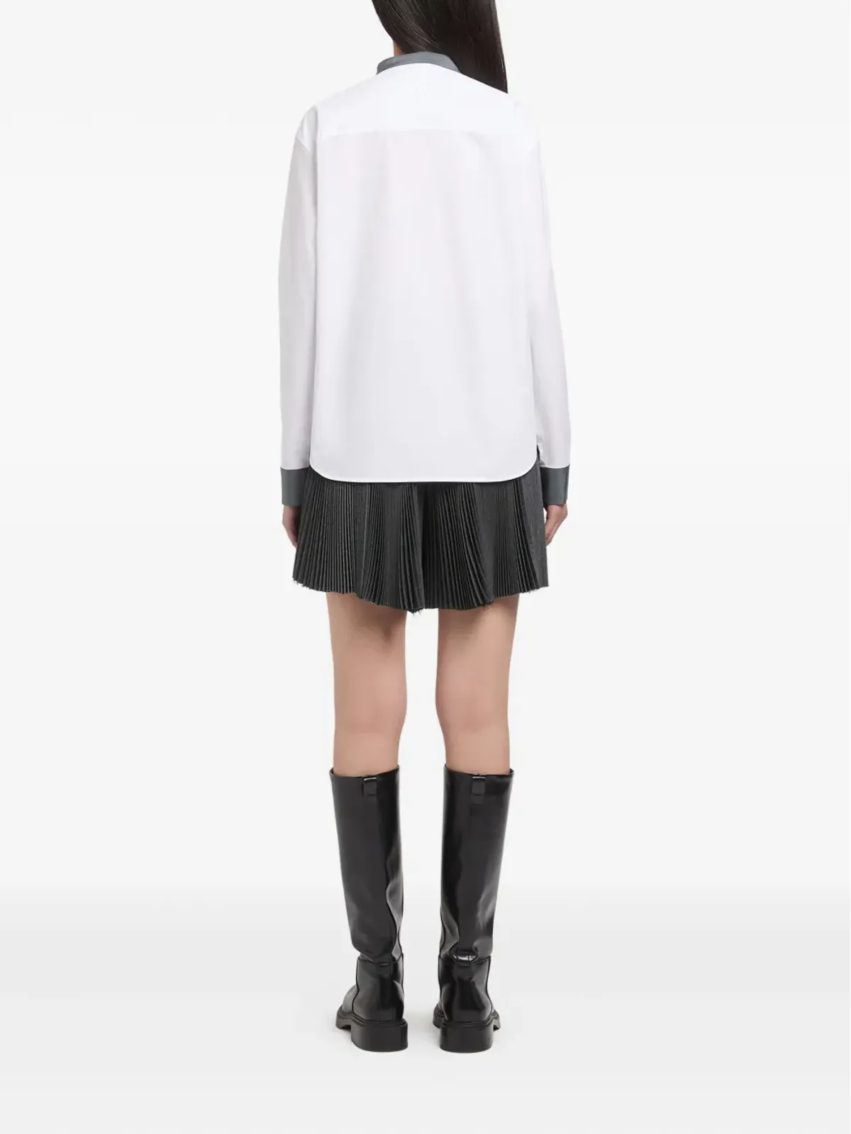Ports 1961 プリーツパネルコットンシャツ - 画像3