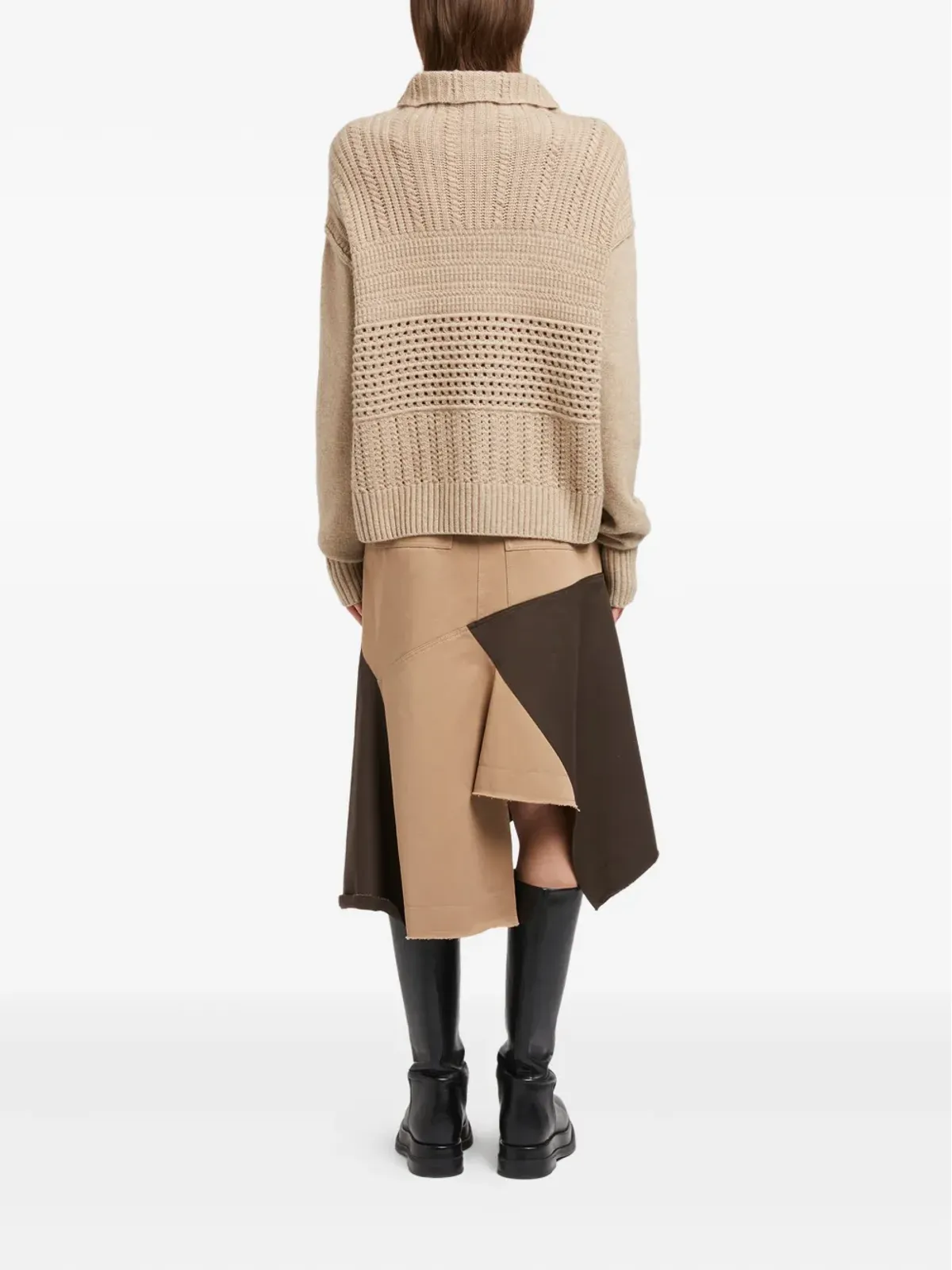 Ports 1961 ベージュのケーブルニットセーター - 画像3