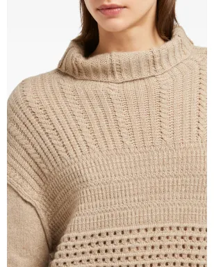 Ports 1961 ベージュのケーブルニットセーター - サムネイル4