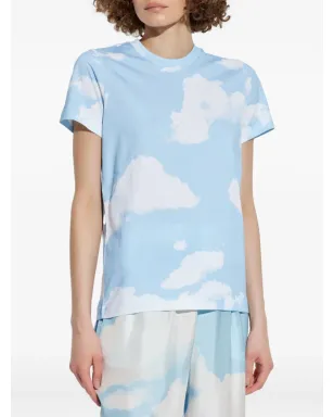 Moschino cloud-print T-shirt - Blue - サムネイル3