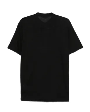 Gran Sasso ボタン開きヘンリーネック リネンTシャツ - ブラック - サムネイル2
