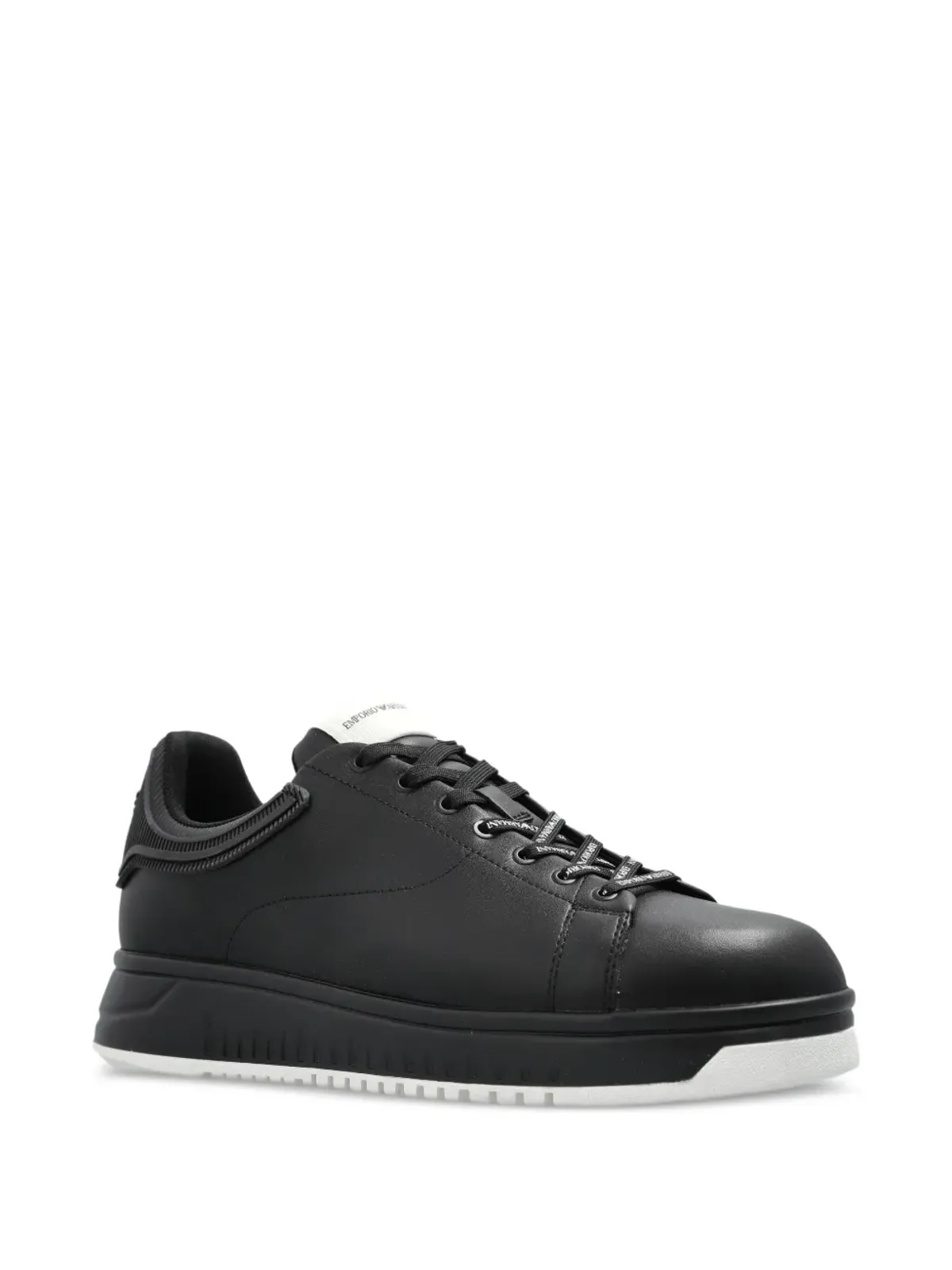 Emporio Armani レザー レースアップ スニーカー - 画像2