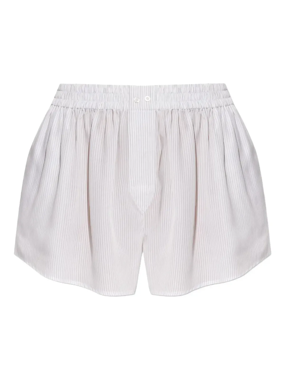 Alexander Wang ピンストライプ ウエストゴムショートパンツ - ホワイト - 画像1