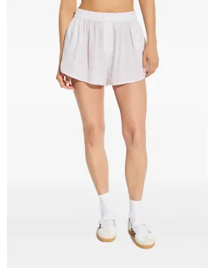 Alexander Wang ピンストライプ ウエストゴムショートパンツ - ホワイト - サムネイル3