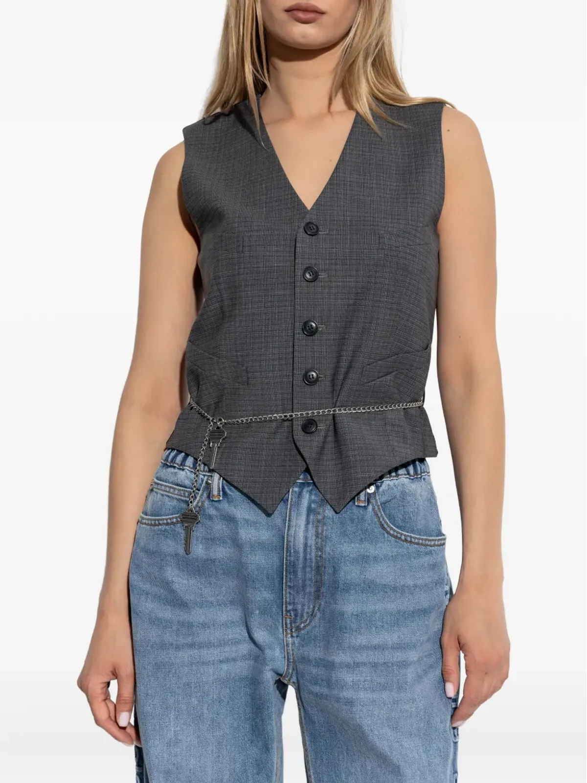 Alexander Wang チェーン装飾ウェストコート - 画像3