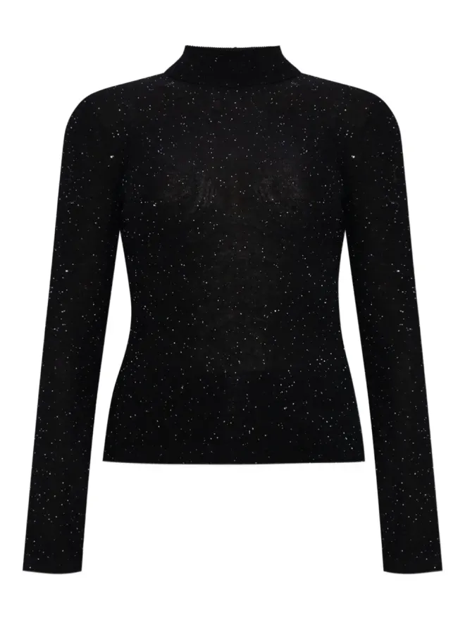 Fabiana Filippi Fabiana Filippi スパンコール付きハイネックジャンパー - ブラックの商品画像