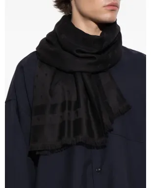 Emporio Armani エンブレム入りフリンジスカーフ - サムネイル4