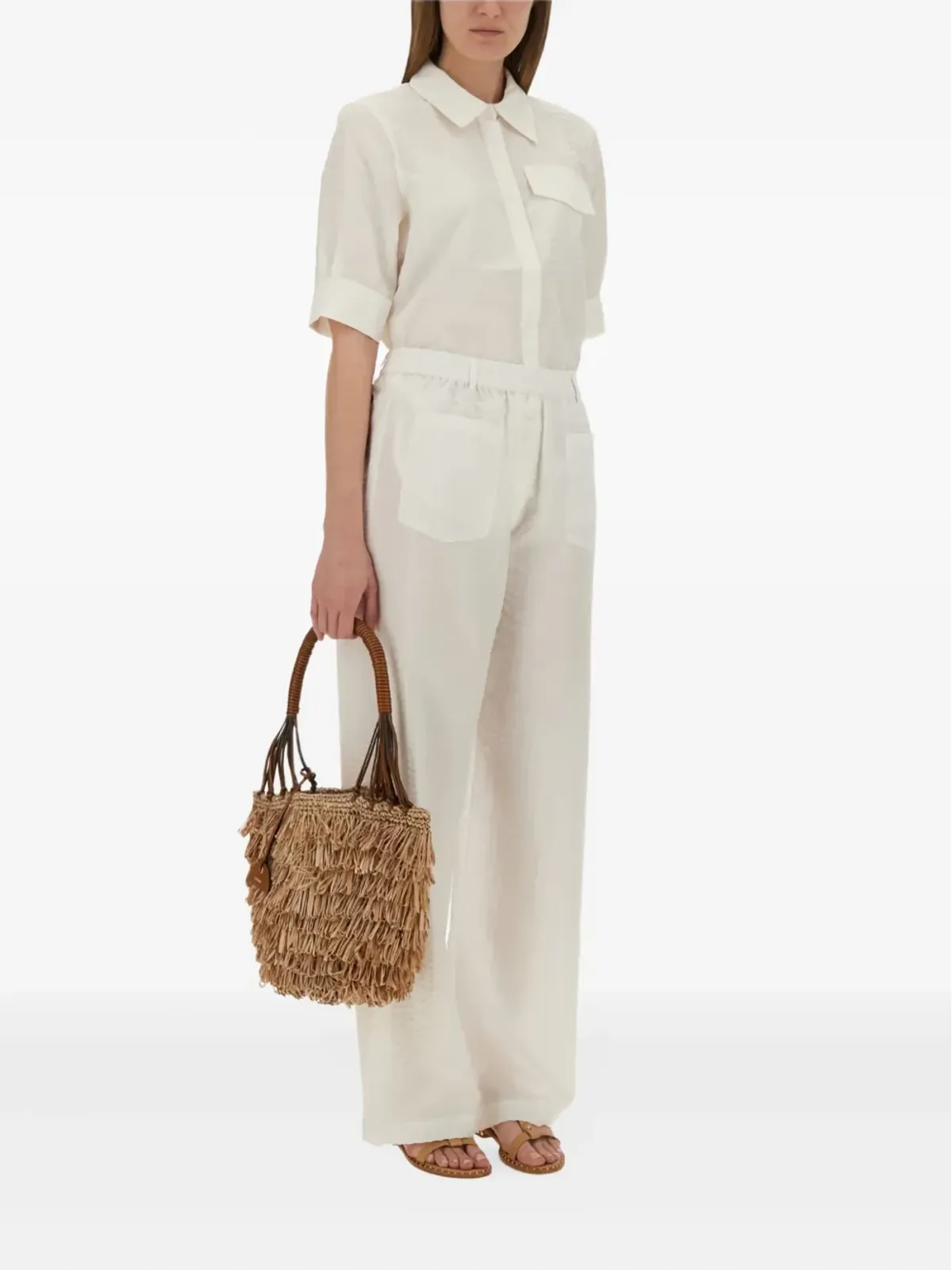 Baum Und Pferdgarten pocket-detail elastic-waist trousers - White - 画像2