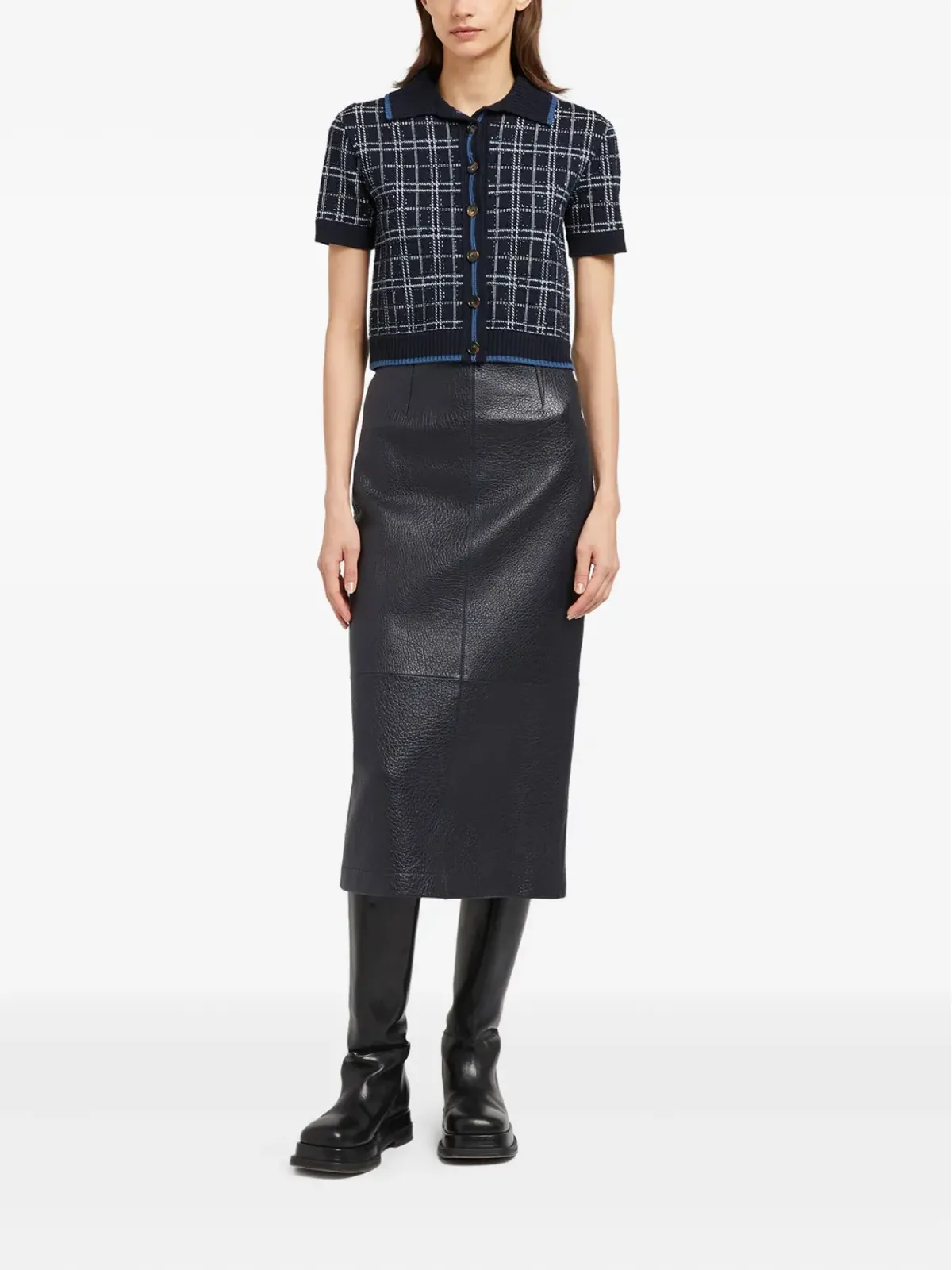 Ports 1961 チェック柄ショートスリーブトップス - 画像2