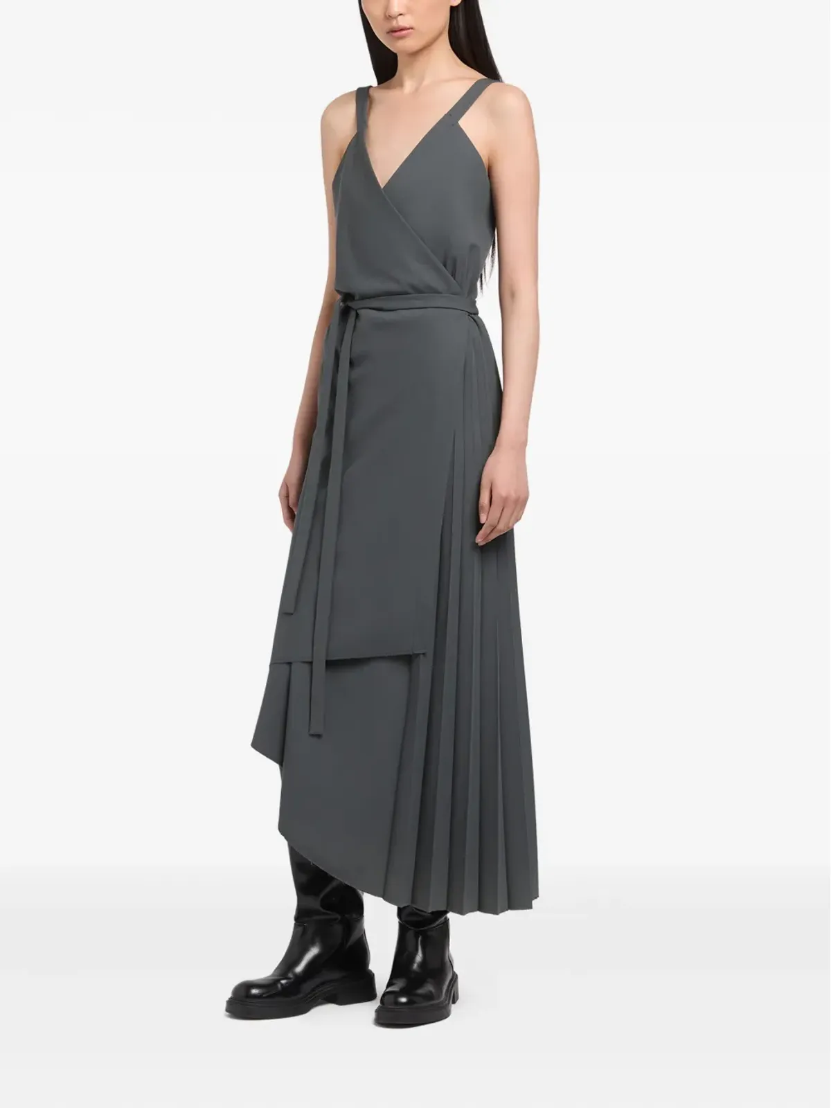 Ports 1961 アシンメトリックラップミディドレス - 画像2