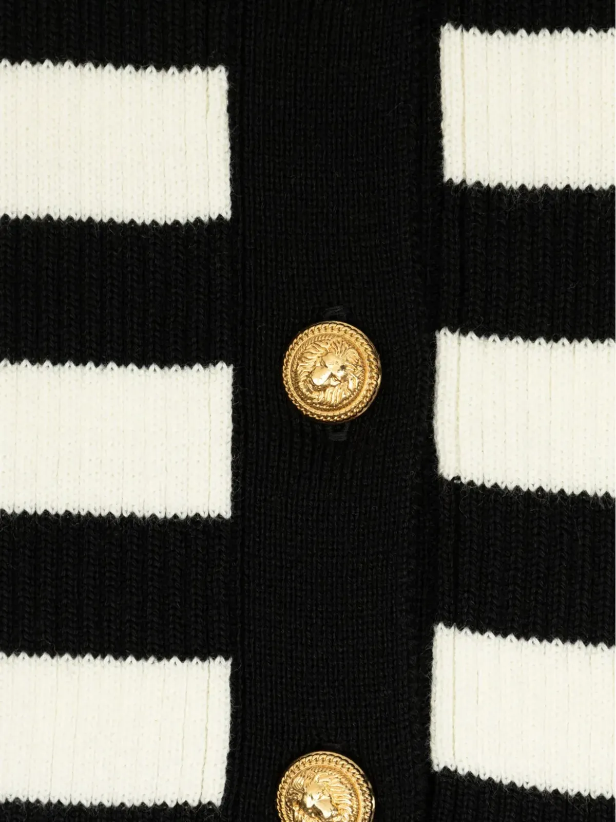 Balmain Kids ストライプベルスリーブ カーディガン（ブラック） - 画像4