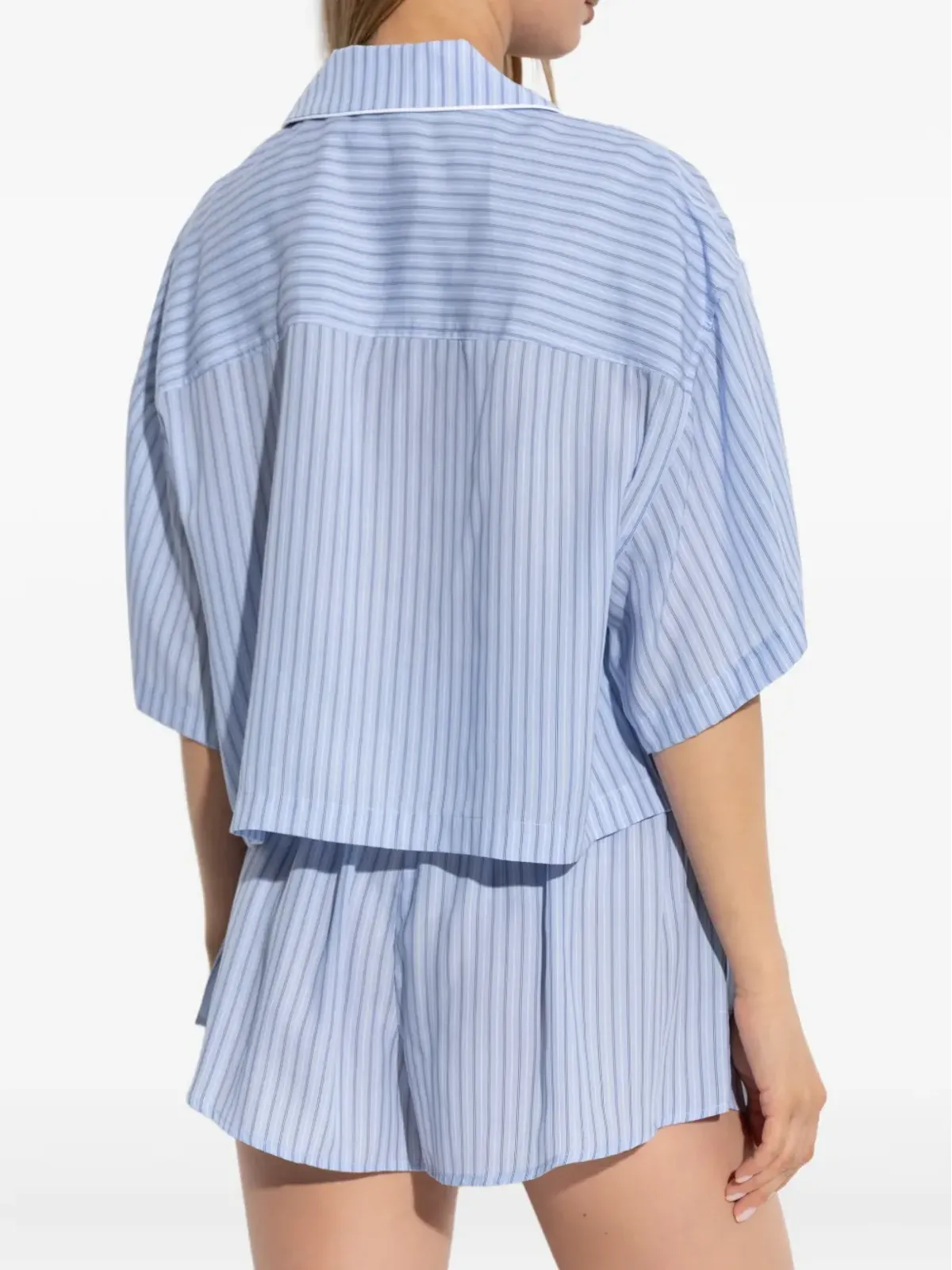 Alexander Wang ストライプ柄エラスティックウエストショーツ - ブルー - 画像4