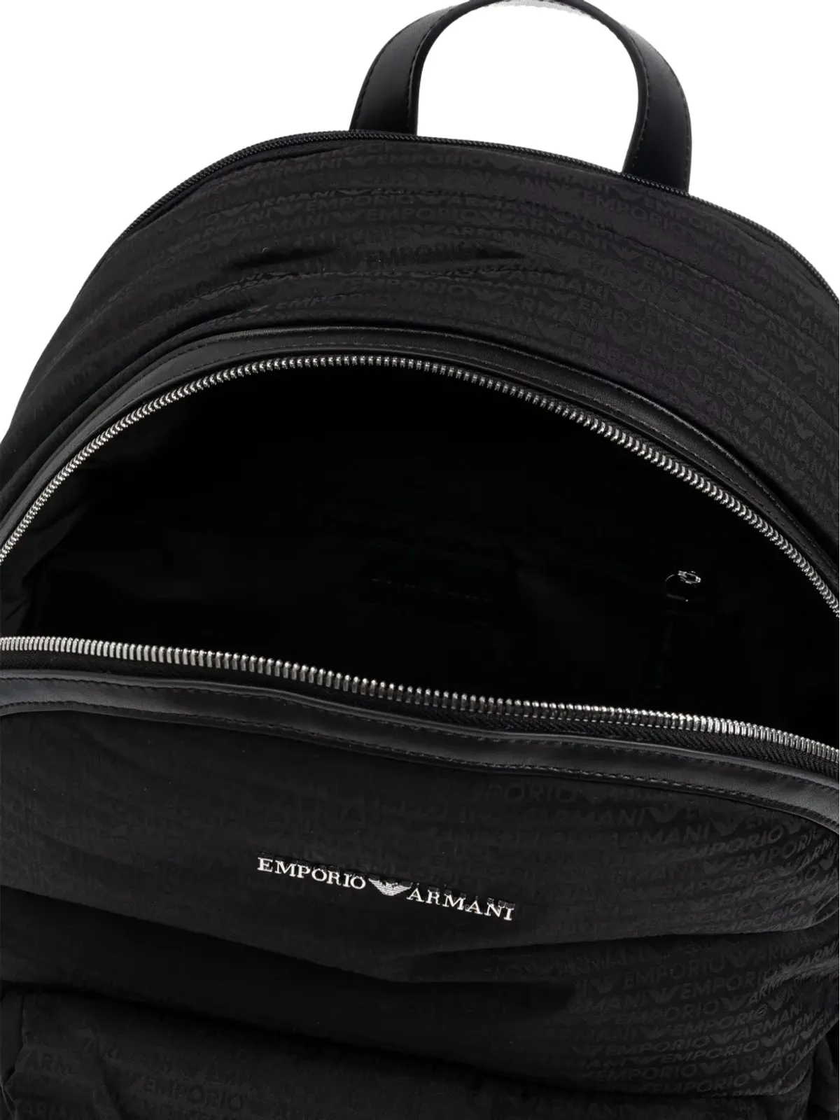 Emporio Armani ロゴプレート付きキルティングバックパック - 画像5