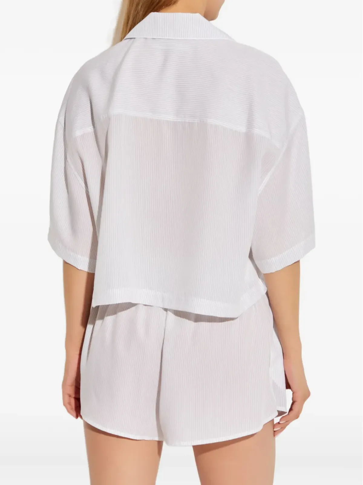 Alexander Wang ピンストライプ半袖トップス - 画像4