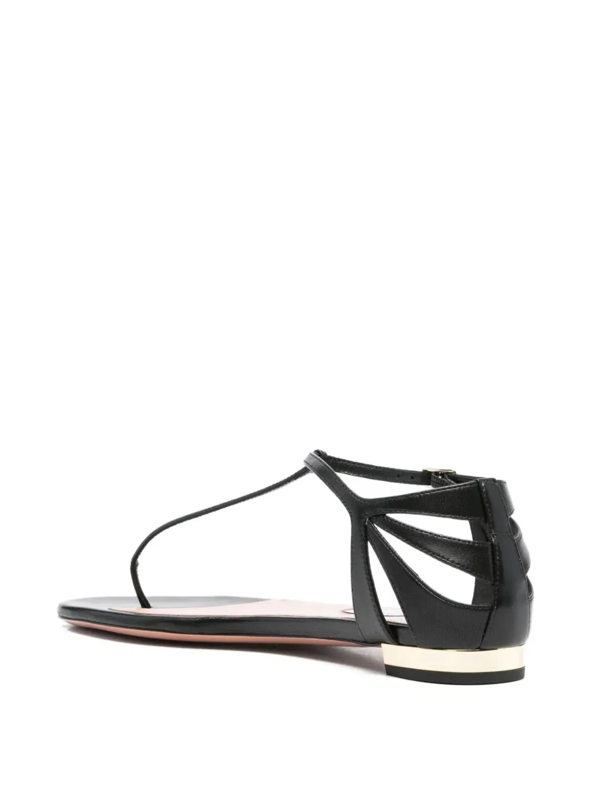 Aquazzura レザーファンカットサンダル - 画像3