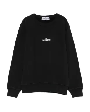 Stone Island Junior コンパスロゴ入りスウェット - Black - サムネイル1