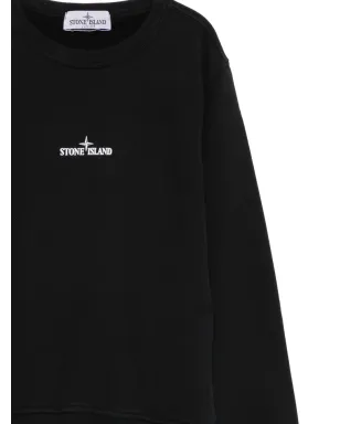 Stone Island Junior コンパスロゴ入りスウェット - Black - サムネイル3
