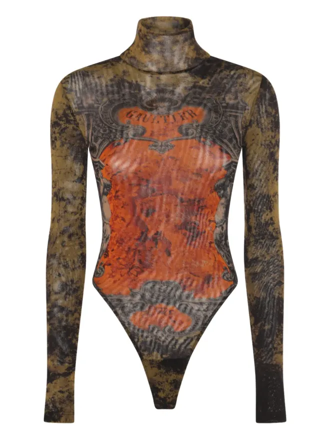 Jean Paul Gaultier Jean Paul Gaultier グラフィックプリント ボディスーツの商品画像