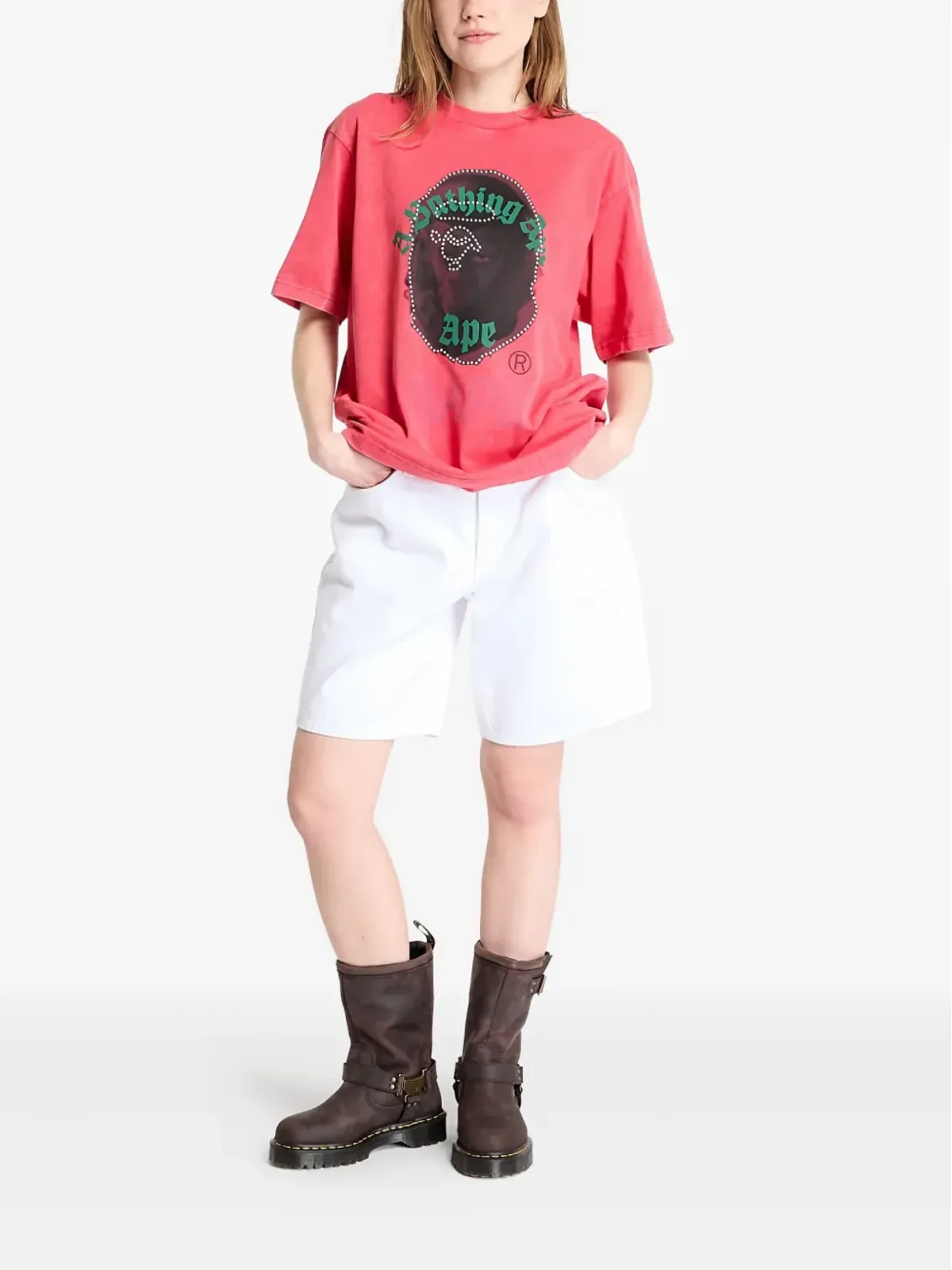 A BATHING APE® Ape Head rhinestone-embellished T-shirt - 画像4