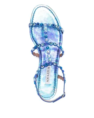 Aquazzura テキーラ クリスタル装飾レザーサンダル - サムネイル4