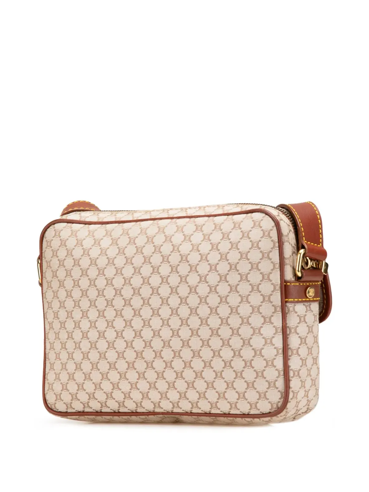 Celine Pre-Owned マカダム キャンバス クロスボディバッグ ブラウン - 画像3