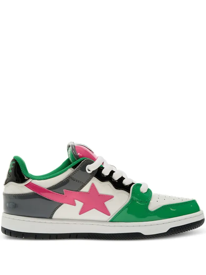 A BATHING APE® A BATHING APE® スター・パッチ付きレザースニーカーの商品画像