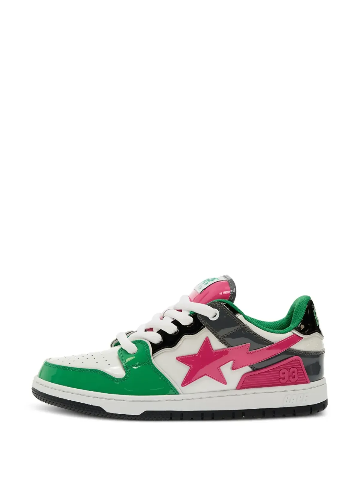 A BATHING APE® スター・パッチ付きレザースニーカー - 画像2