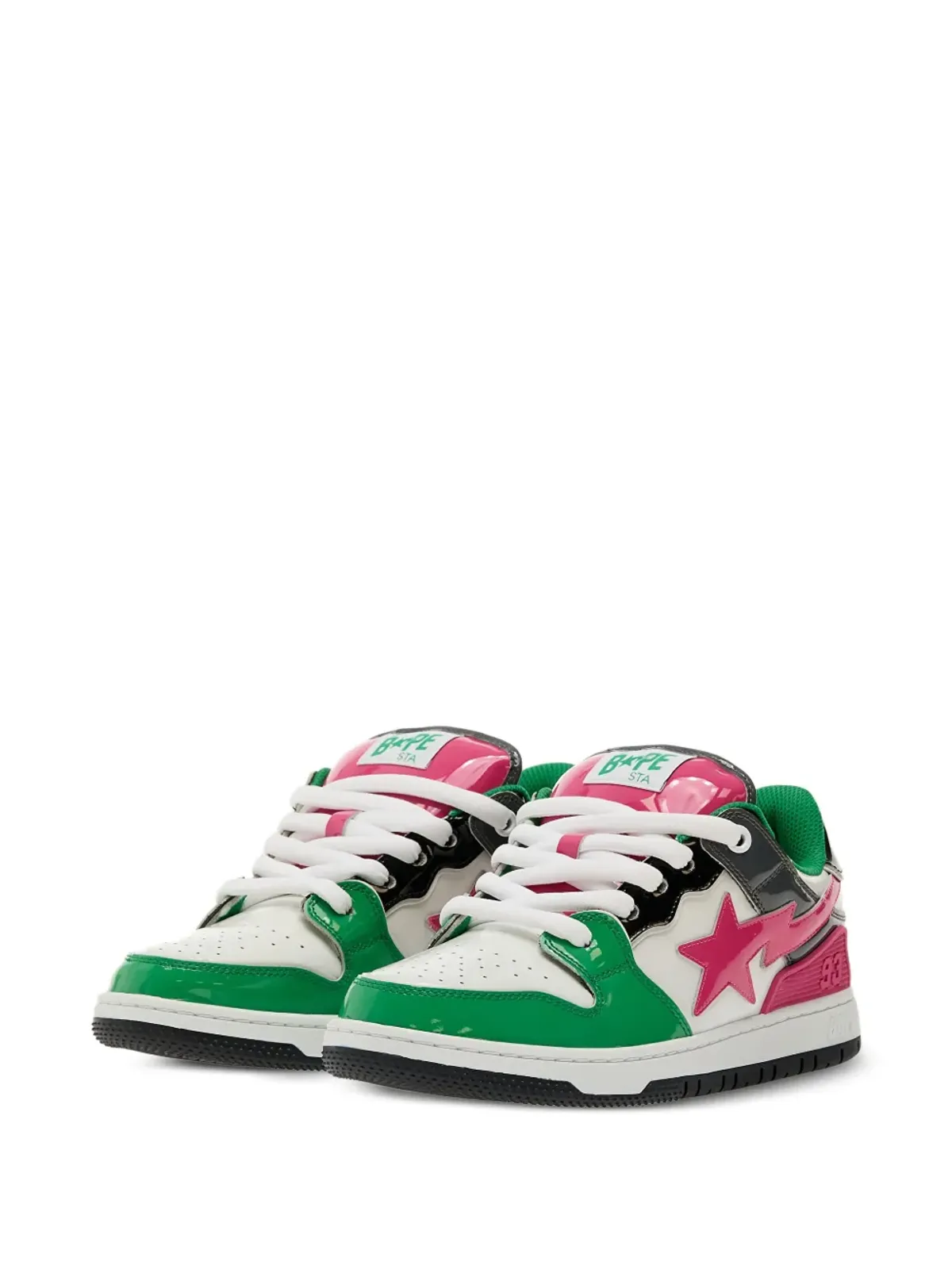 A BATHING APE® スター・パッチ付きレザースニーカー - 画像3