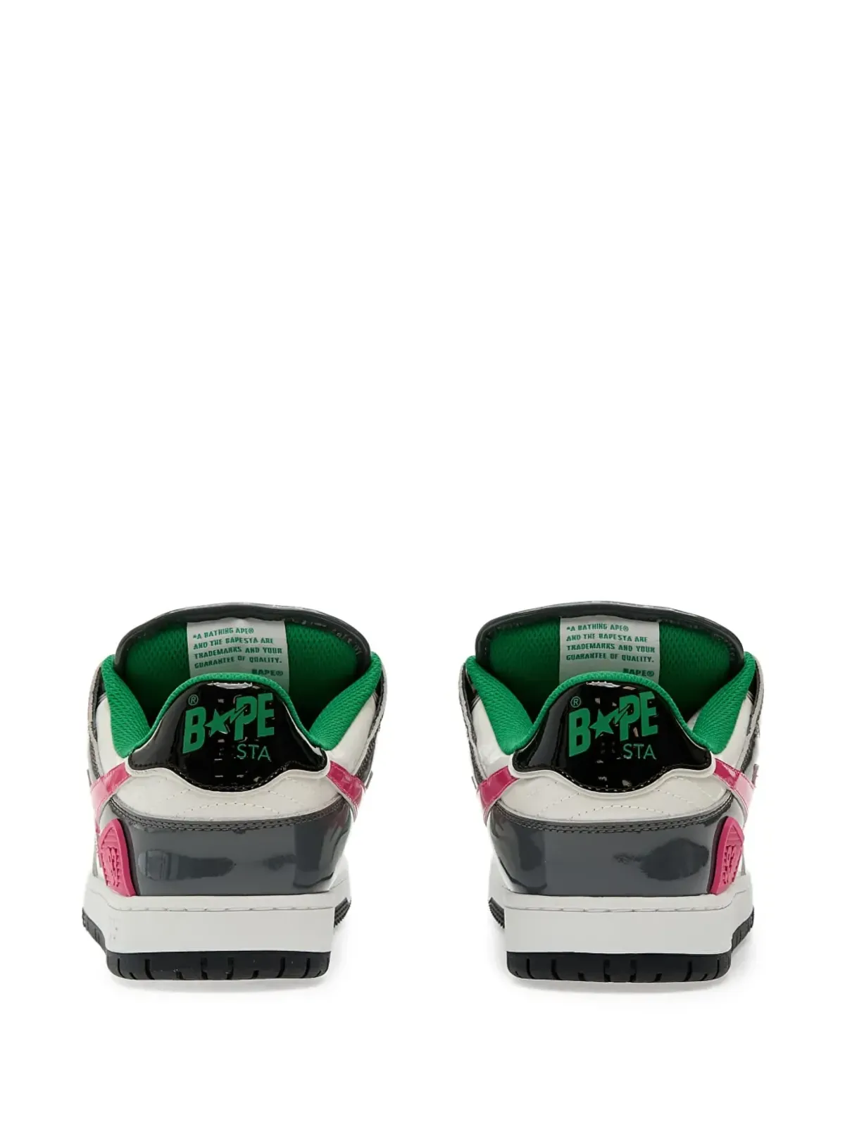 A BATHING APE® スター・パッチ付きレザースニーカー - 画像4