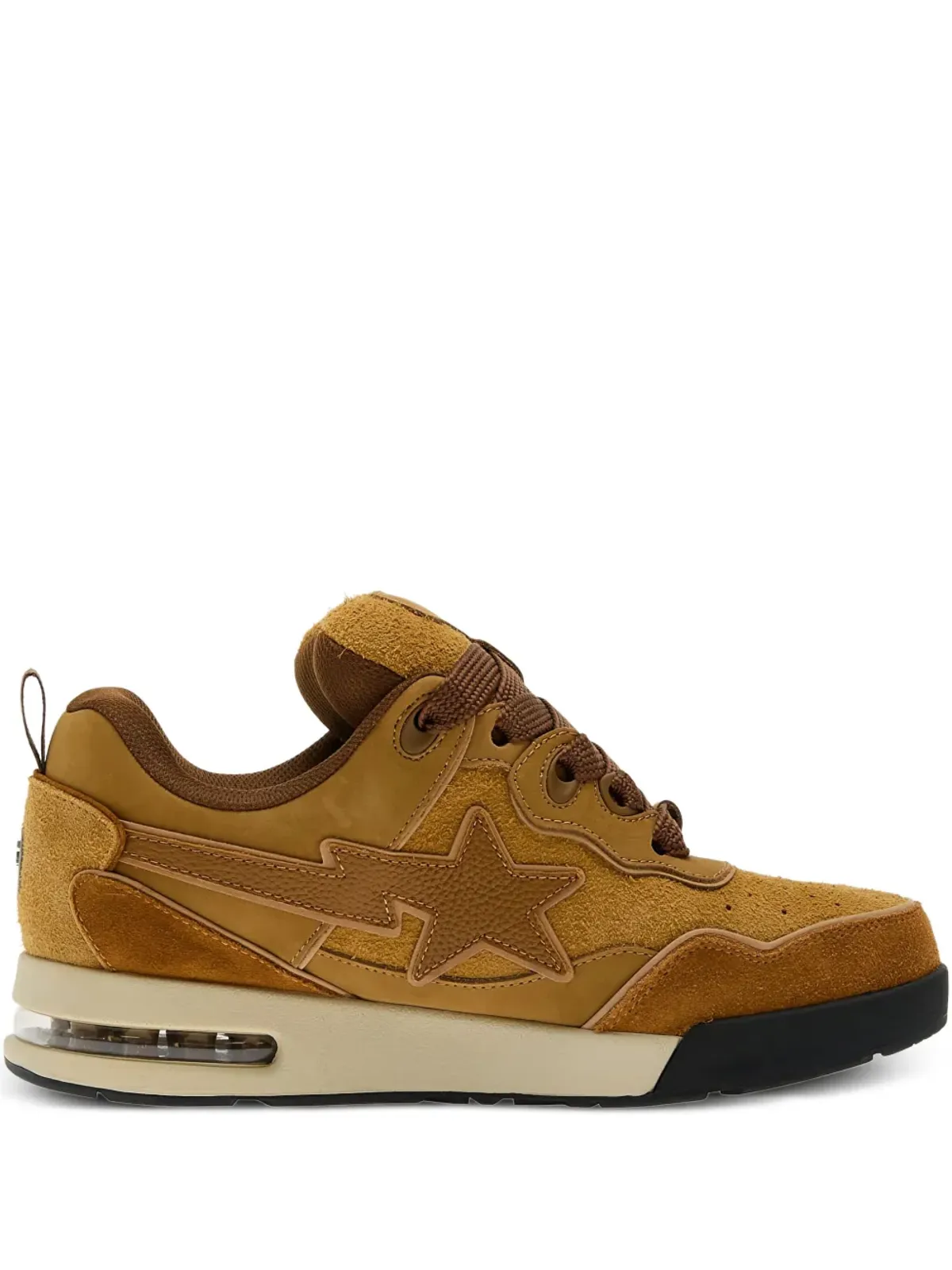 A BATHING APE® Sta #1 スエード トレーナー ブラウン - 画像1