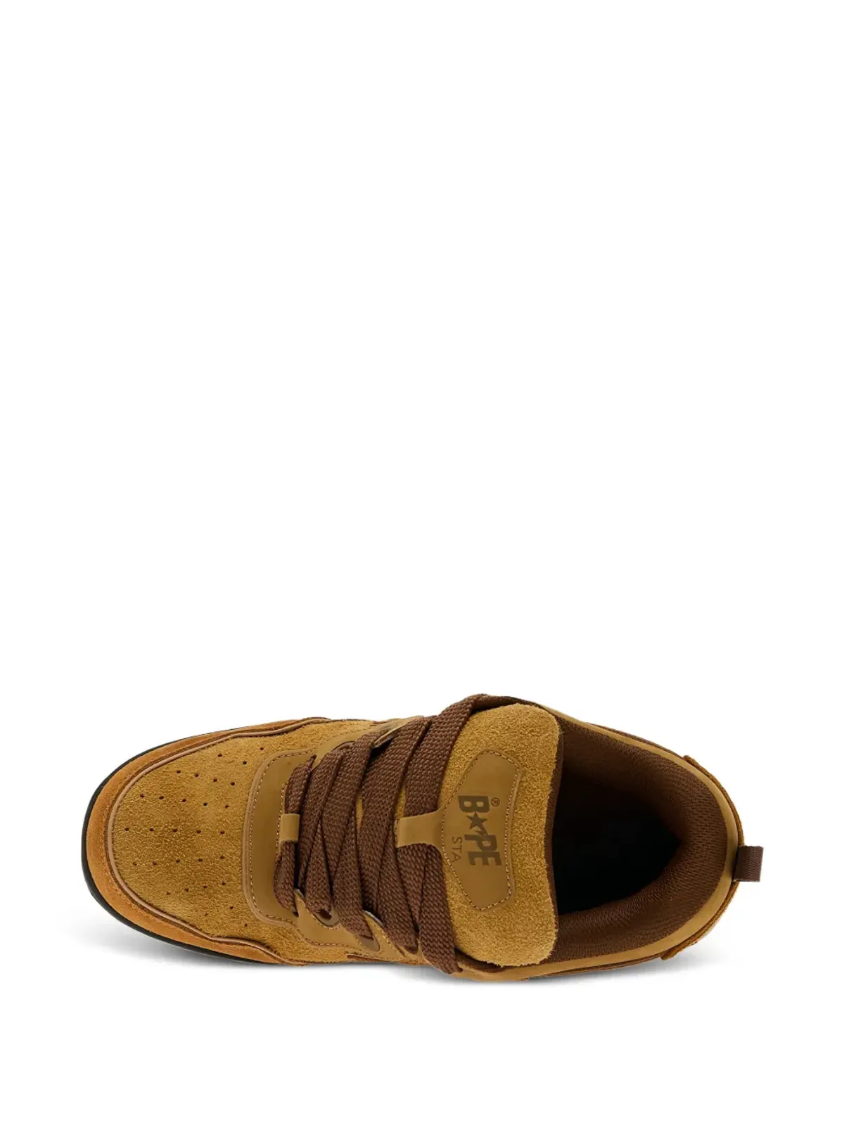 A BATHING APE® Sta #1 スエード トレーナー ブラウン - 画像5