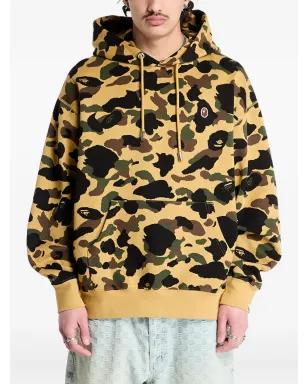 A BATHING APE® カモ柄ジャカード ワンポイント フーディー - サムネイル1